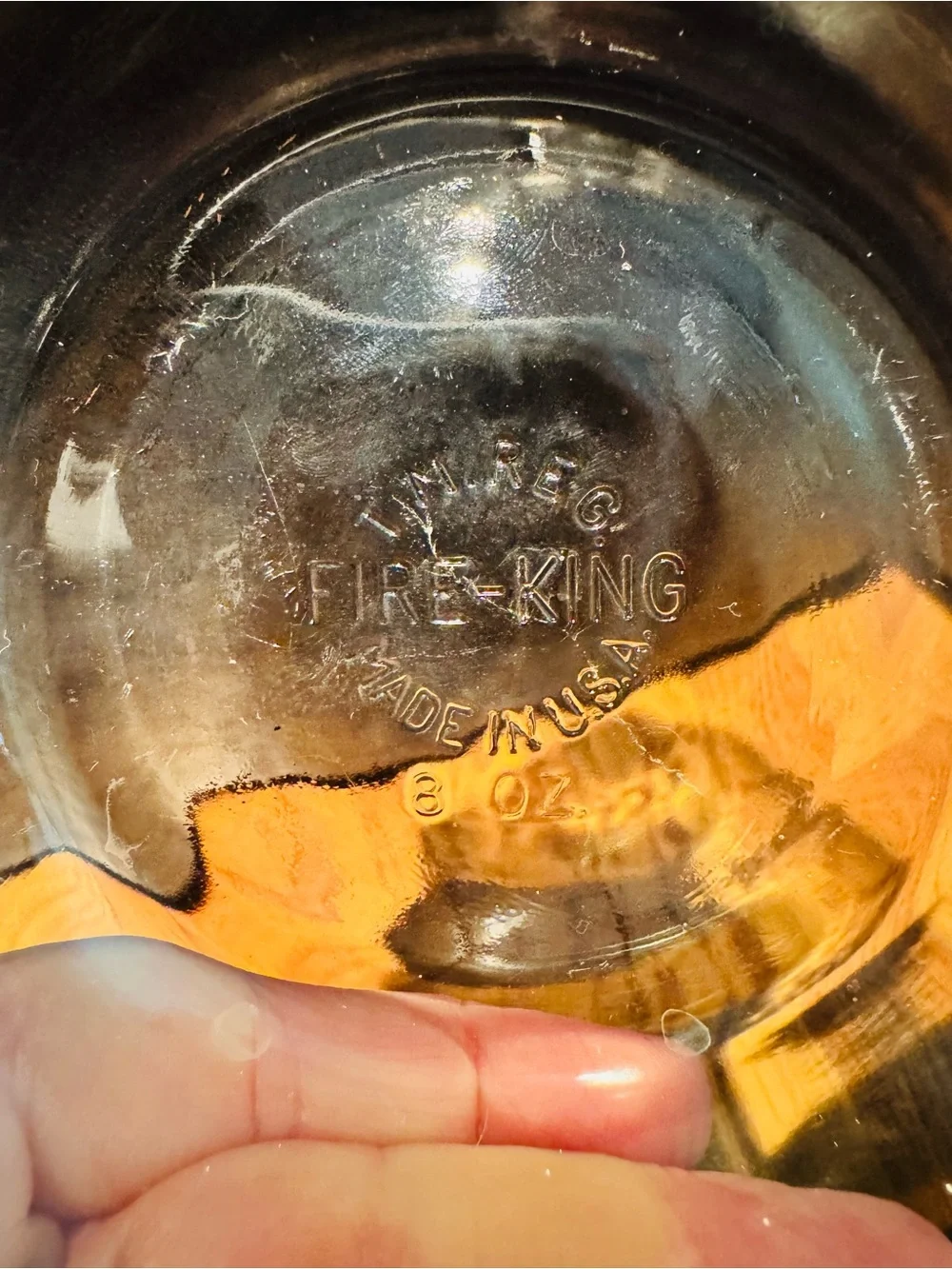 Vintage Fire King Small 8oz. Glass Casserole Dish w Lid